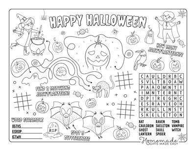 Free printable halloween coloring pages