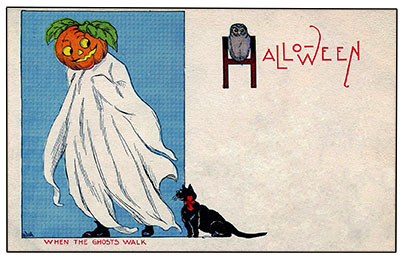 Vintage halloween coloring page c