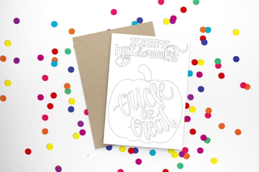 Free printable halloween cards to colour mum in the madhouse