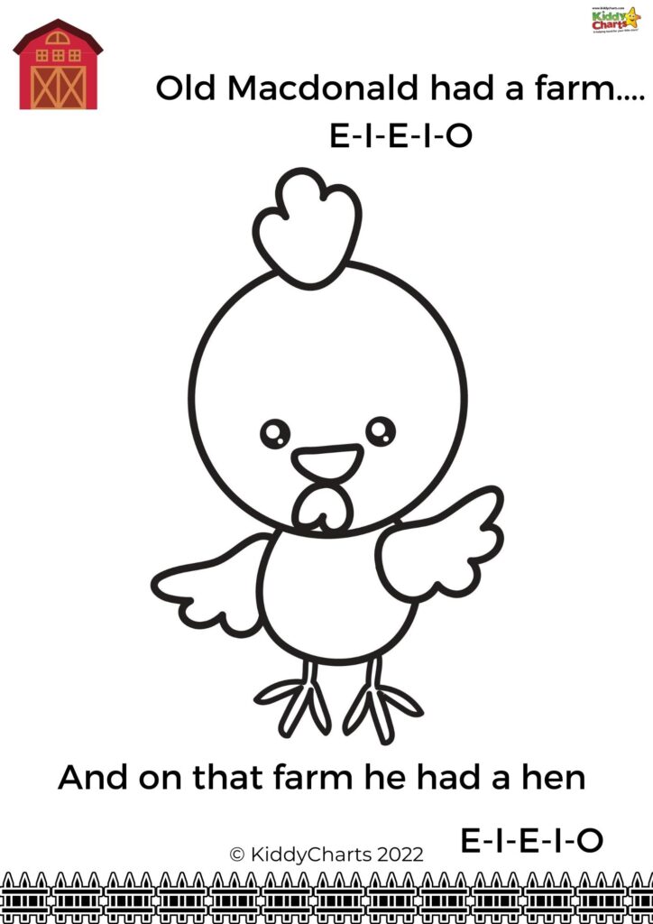 Nursery rhyme coloring old macdonald had a farm