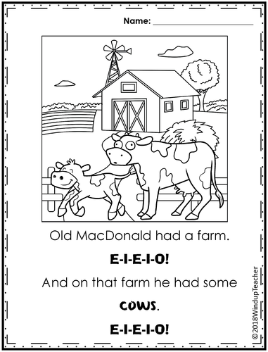 Old macdonald had a farm class book teaching resources