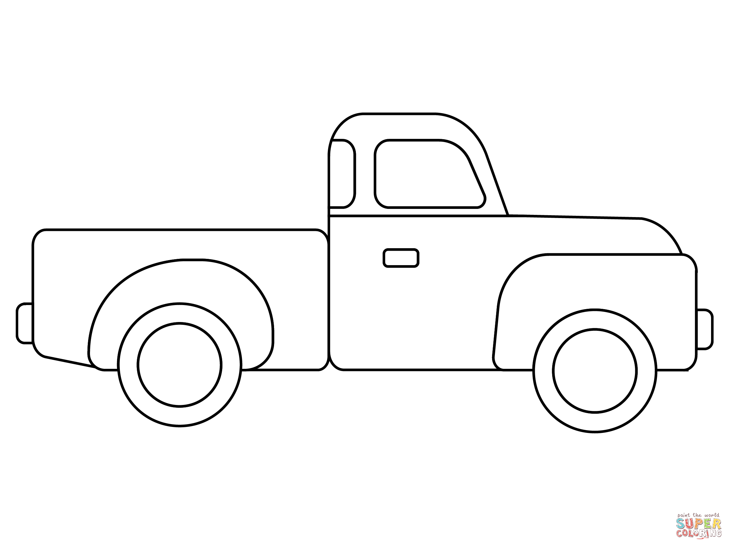 Old pickup truck coloring page free printable coloring pages