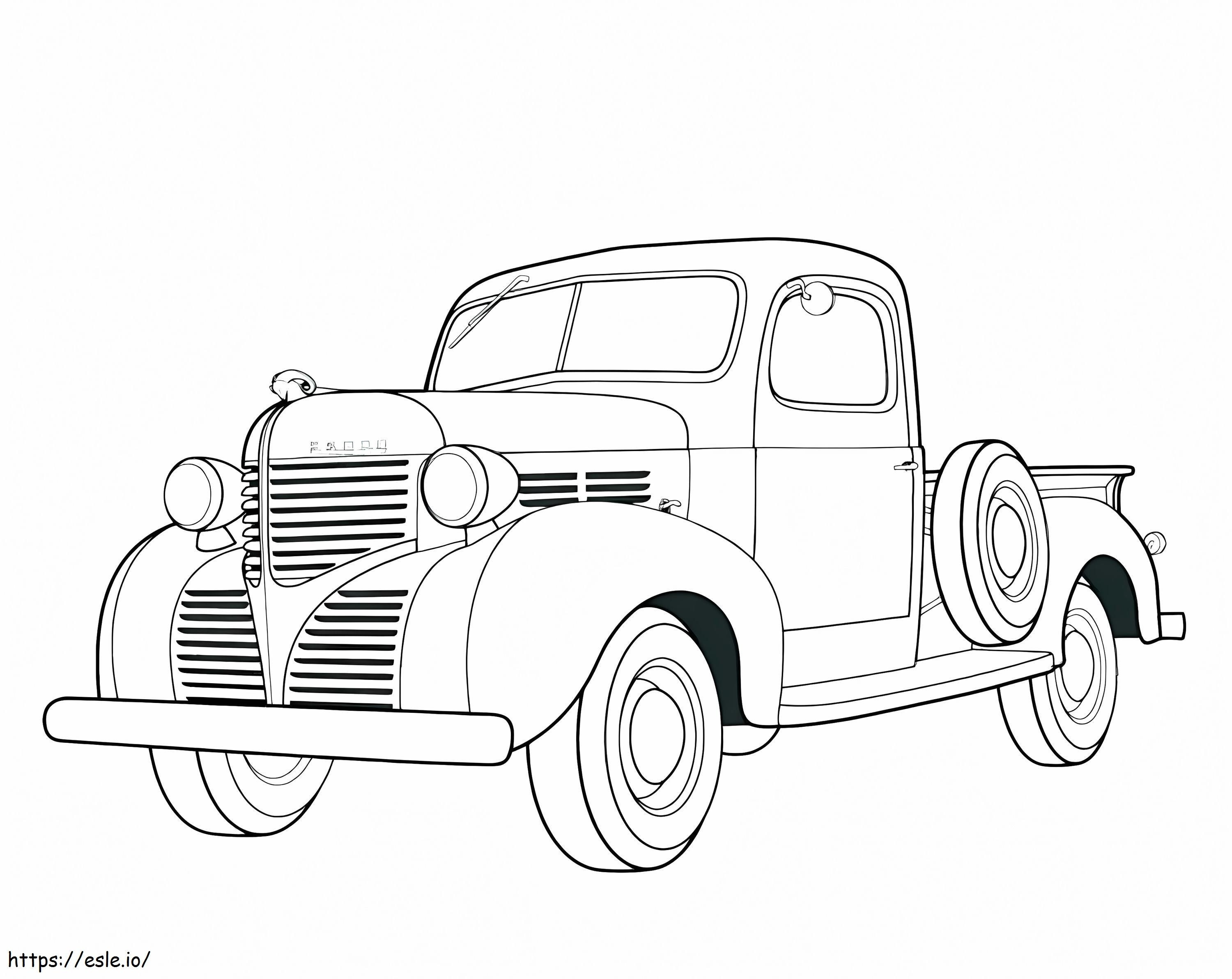 An old truck coloring page