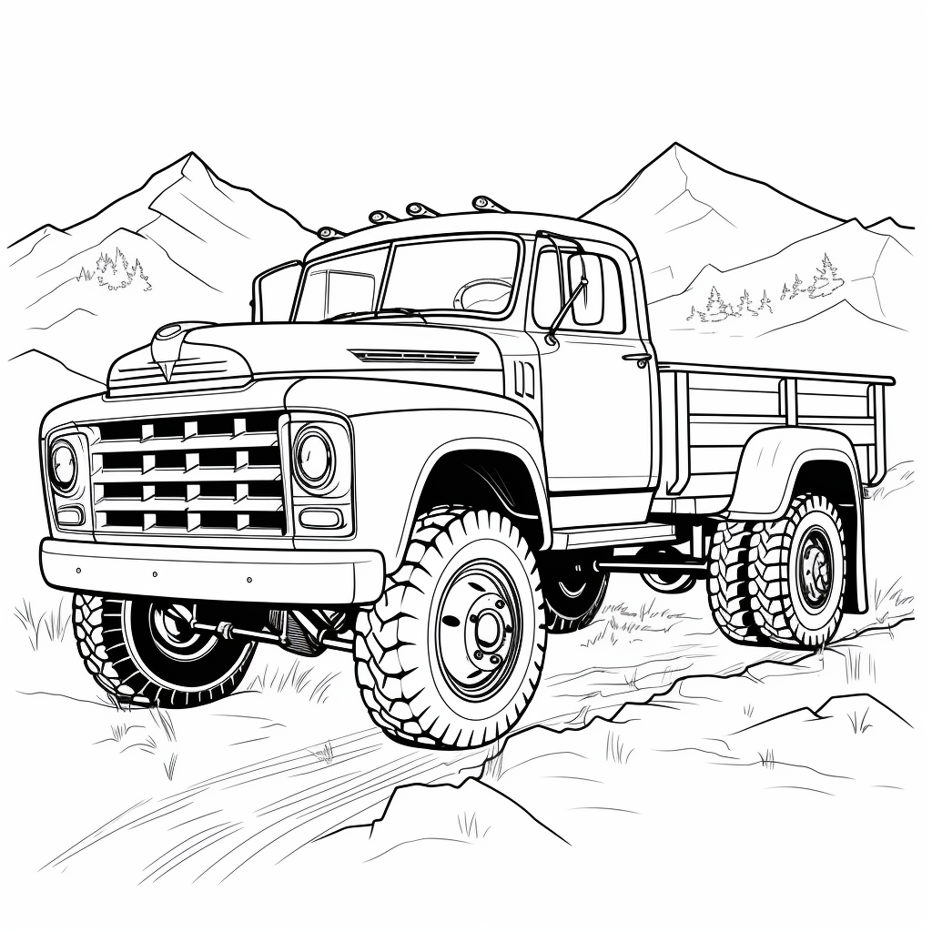 Old truck coloring pages