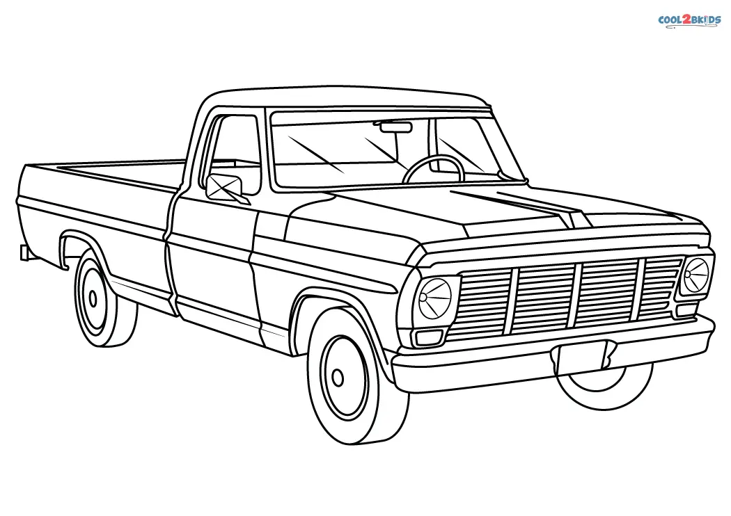 Free printable old truck coloring pages for kids