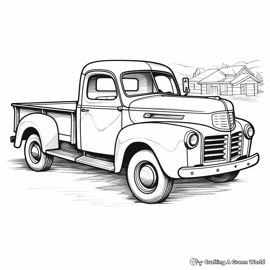 Old truck coloring pages