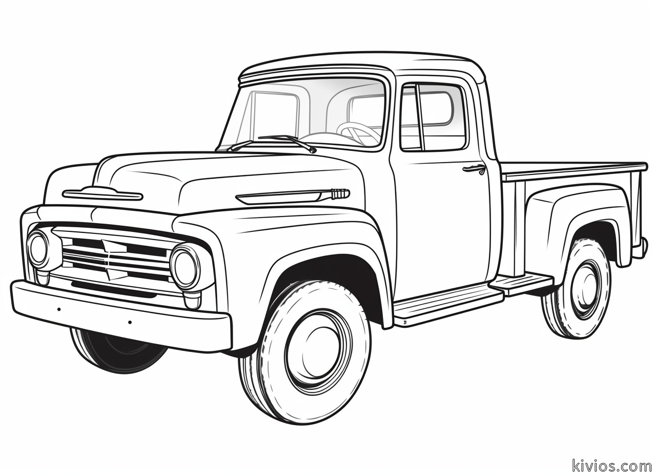 Free printable coloring pages of old trucks