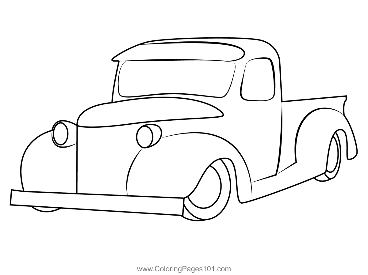 Old truck coloring page for kids