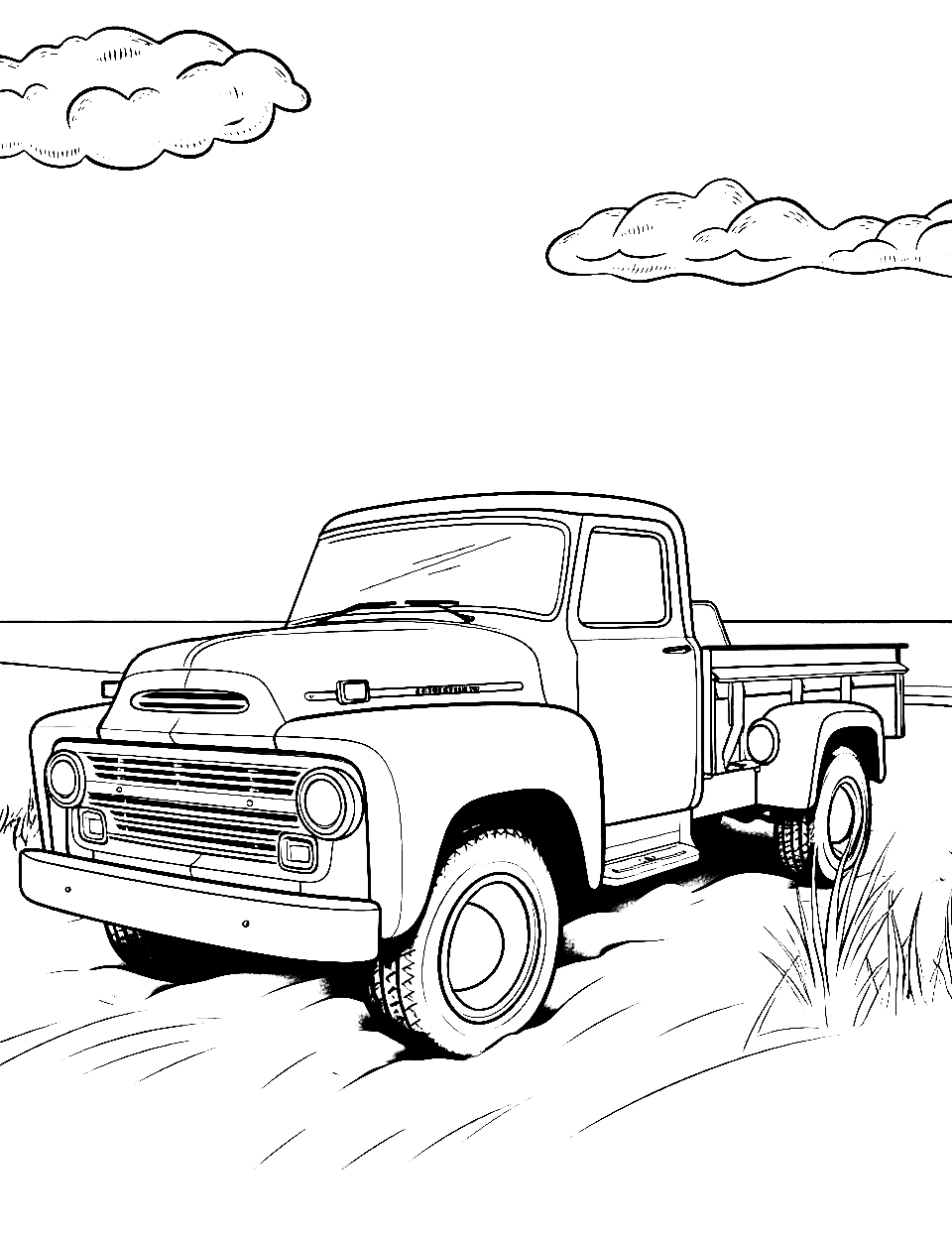 Truck coloring pages free printable sheets