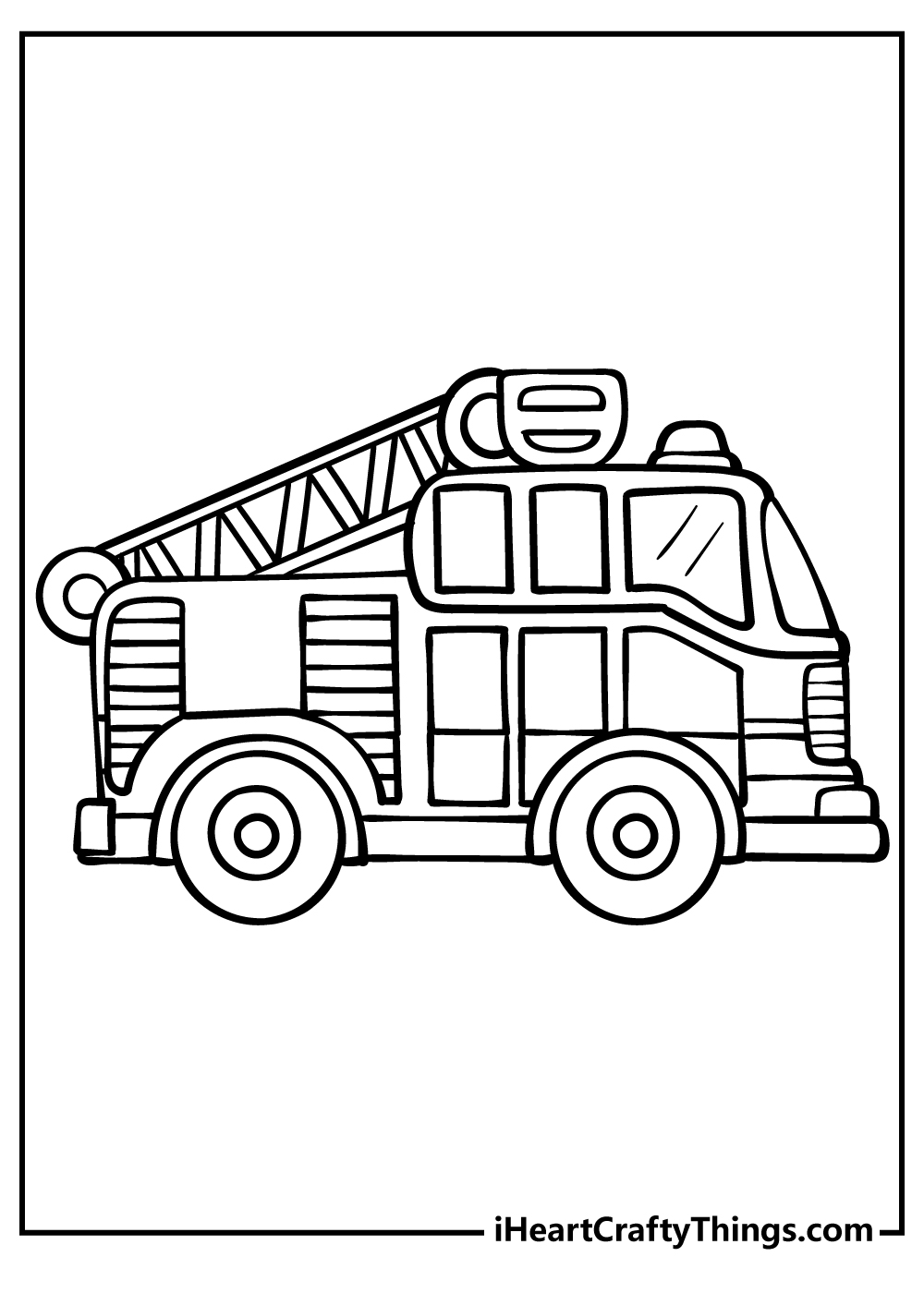 Fire truck coloring pages free printables