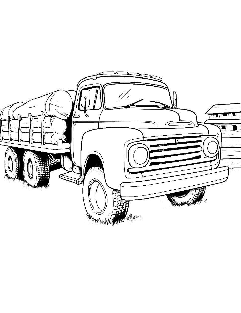 Truck coloring pages free printable sheets