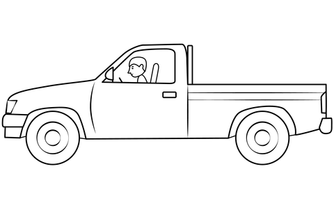 Pickup truck coloring page free printable coloring pages