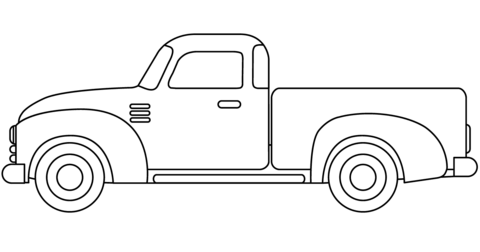 Old pickup truck coloring page free printable coloring pages