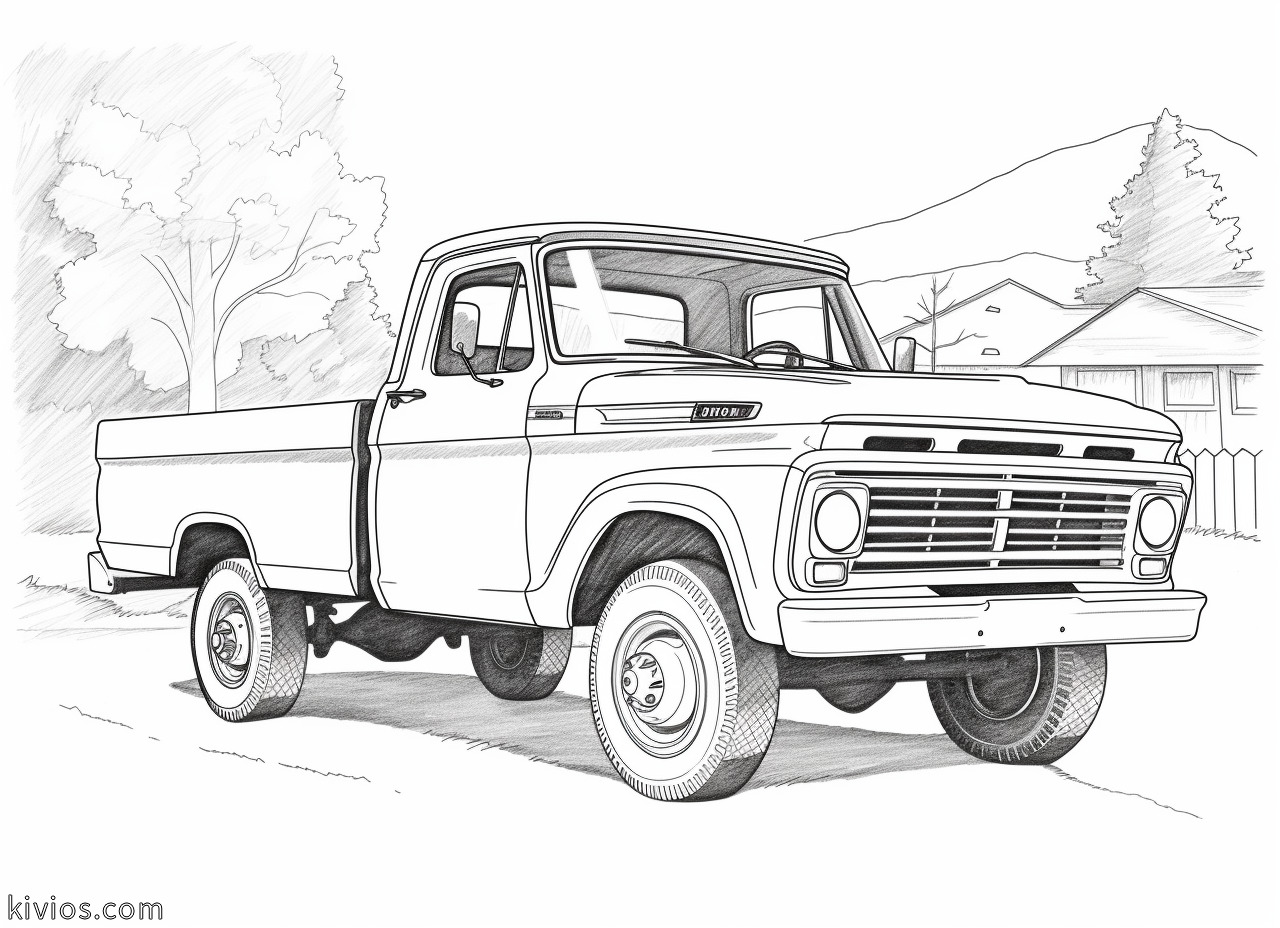 Free printable coloring pages of old trucks