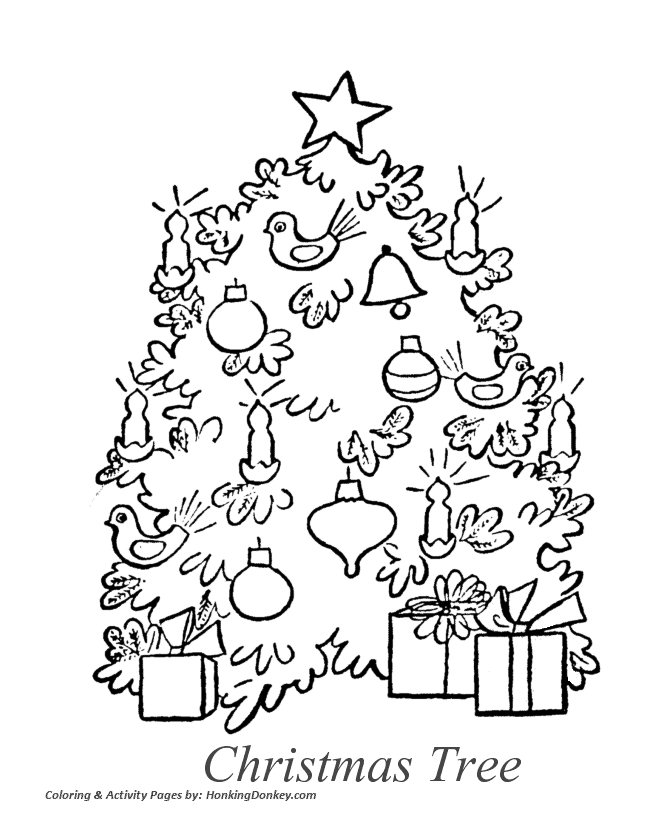 Christmas tree coloring pages