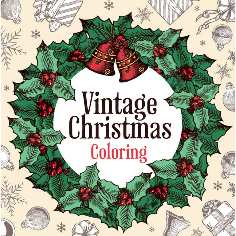 Vintage christmas coloring keepsake coloring book paperback