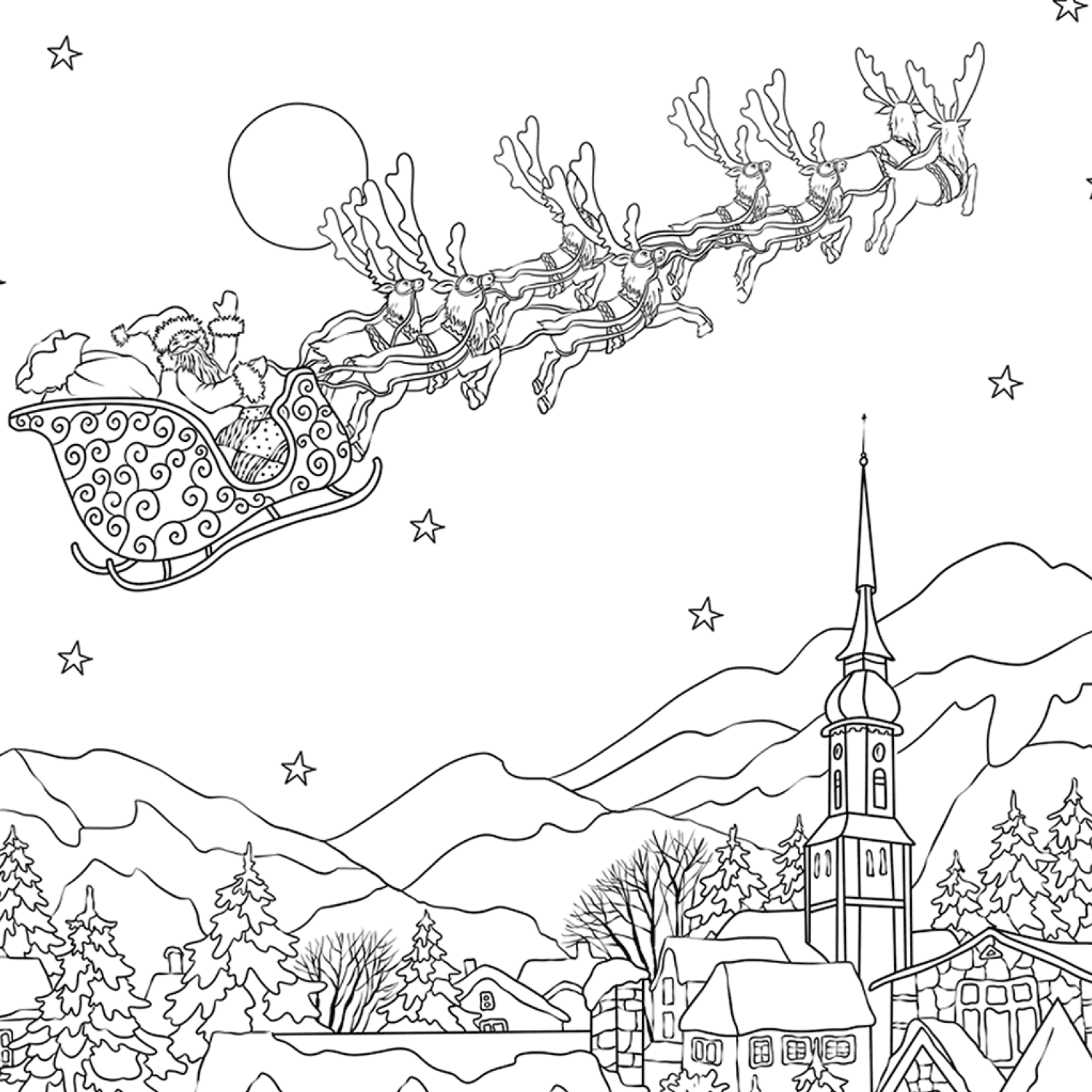 Free coloring page saint nickolas flies away â