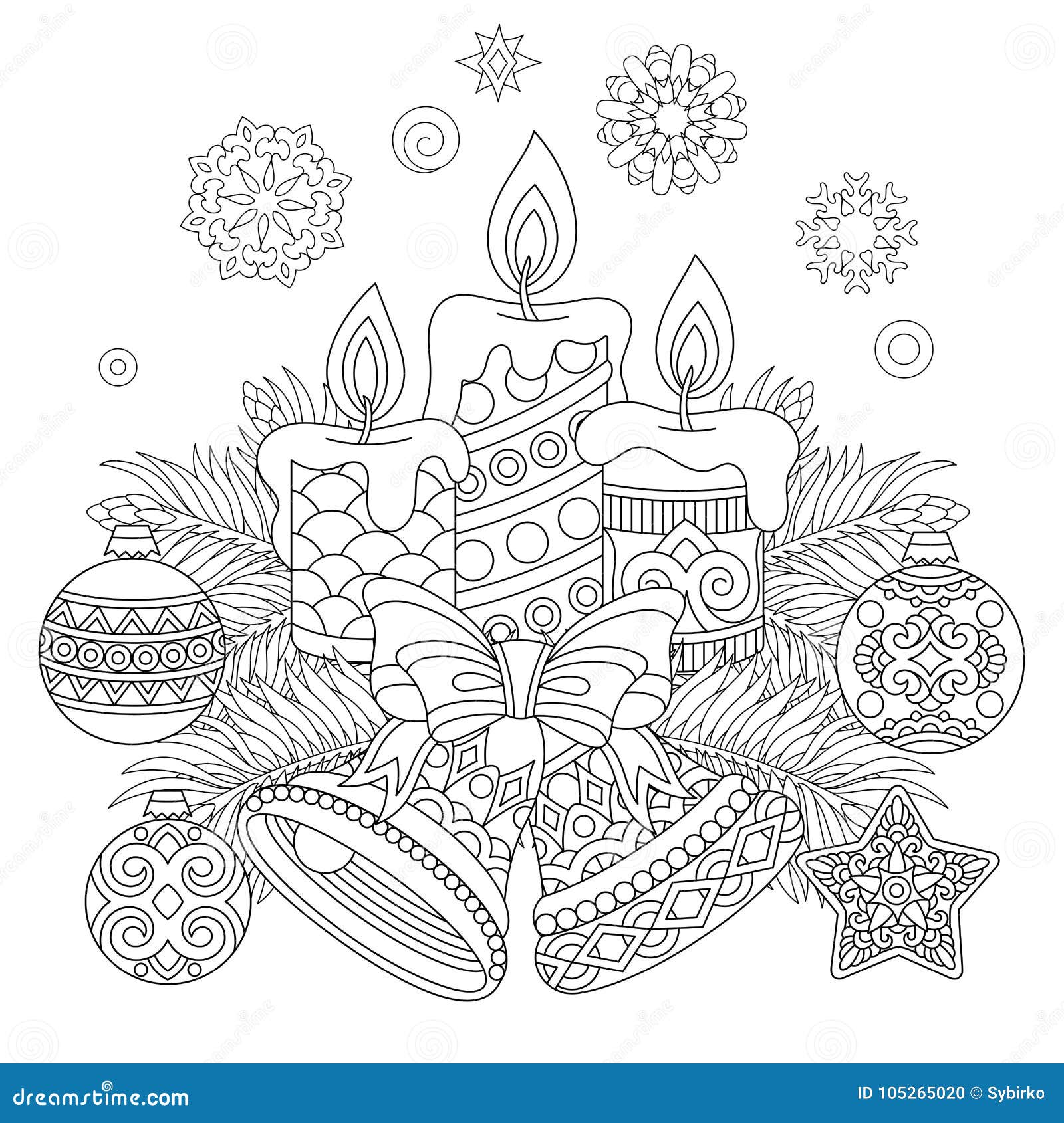 Vintage christmas decorations for greeting card stock vector