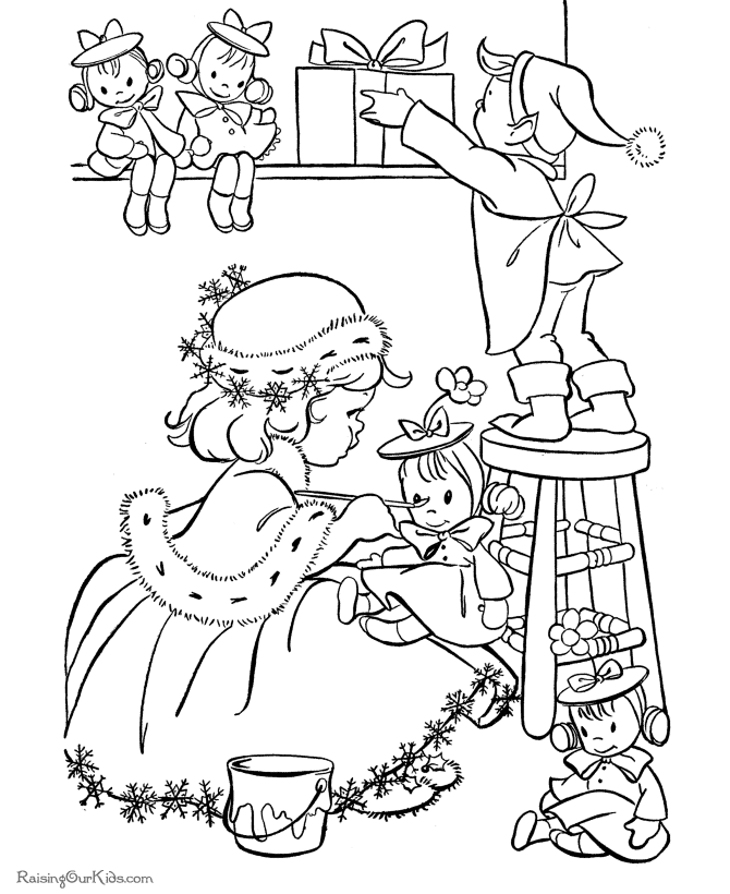Christmas coloring pages printable for free download