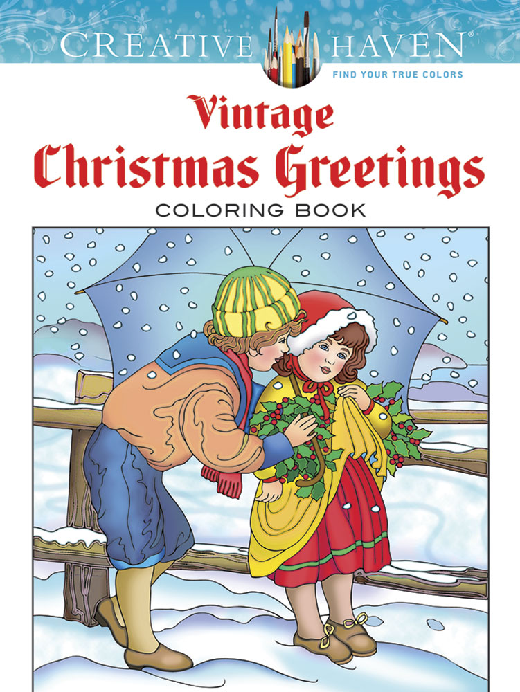 Creative haven vintage christmas greetings loring book