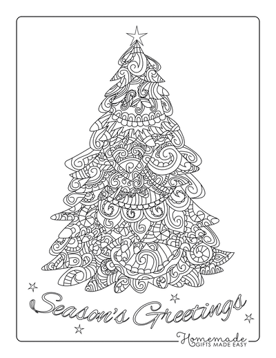 Free printable christmas coloring pages for adults