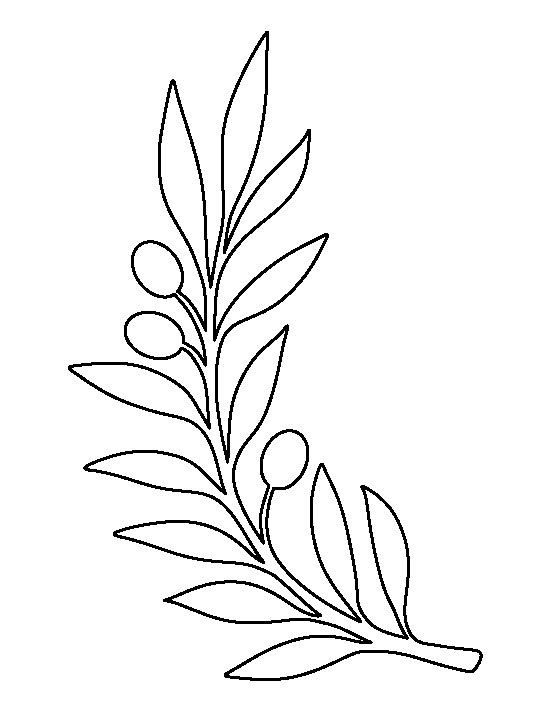 Printable olive branch template