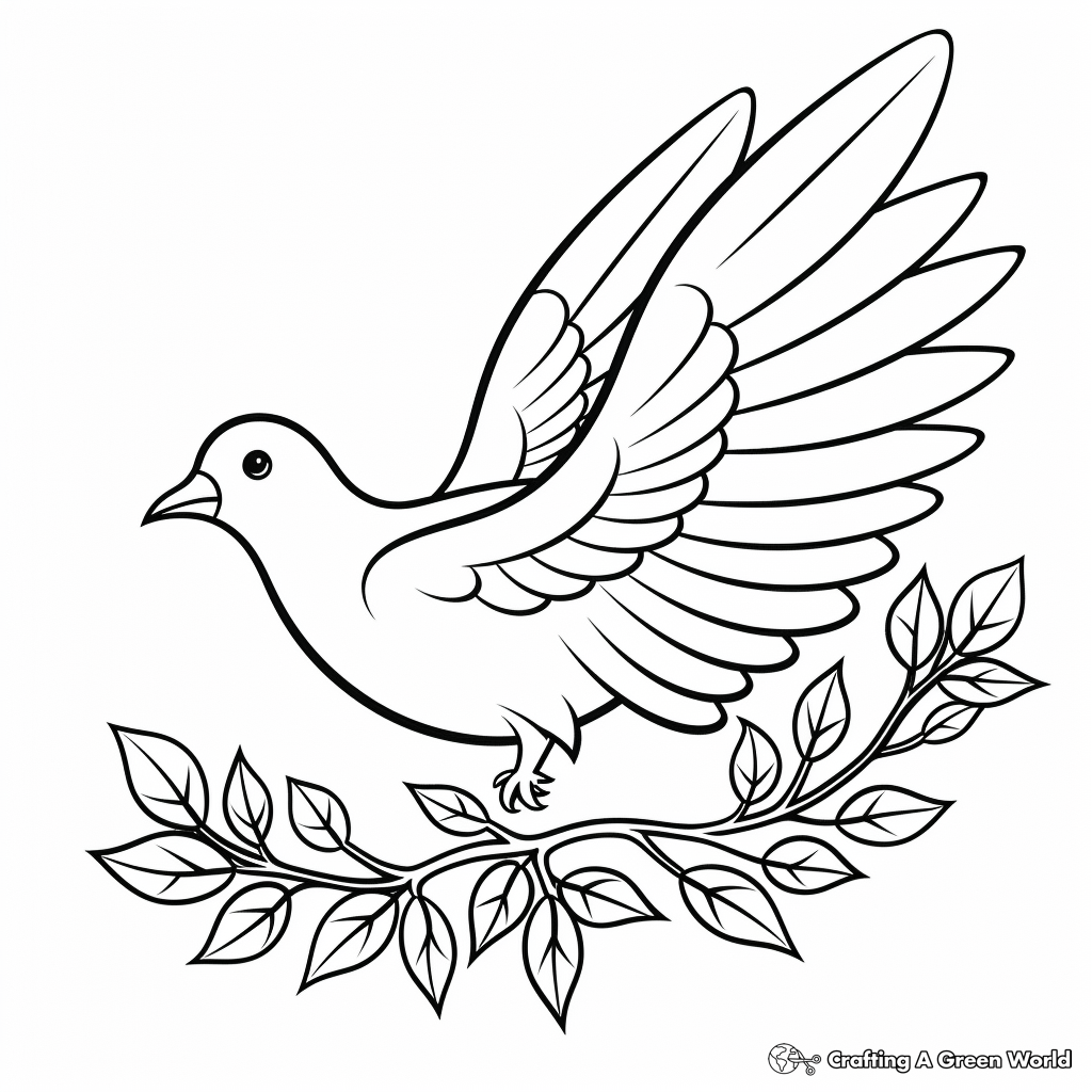 Peace dove coloring pages