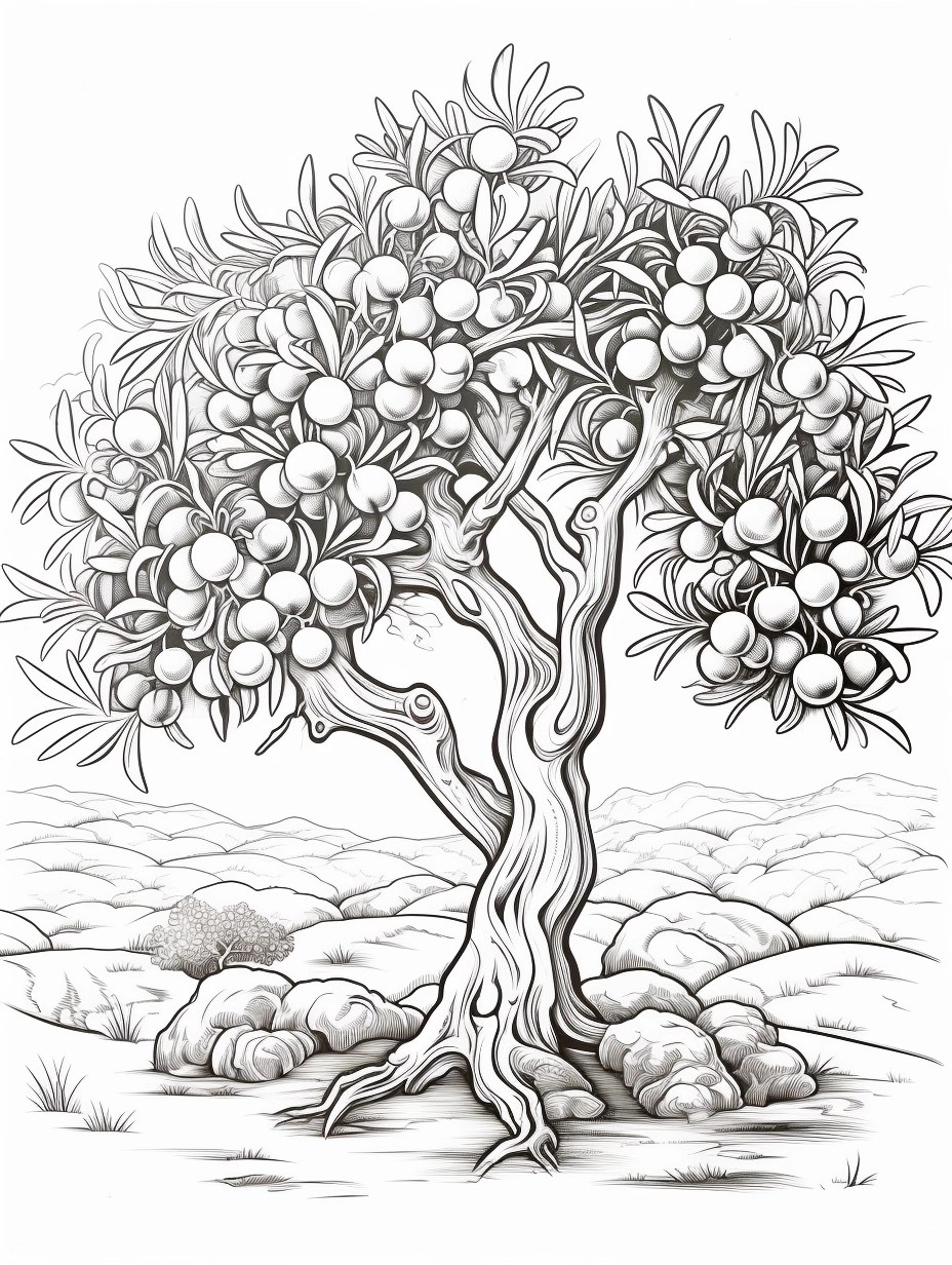 Free trees coloring pages for kids teens adults and seniors