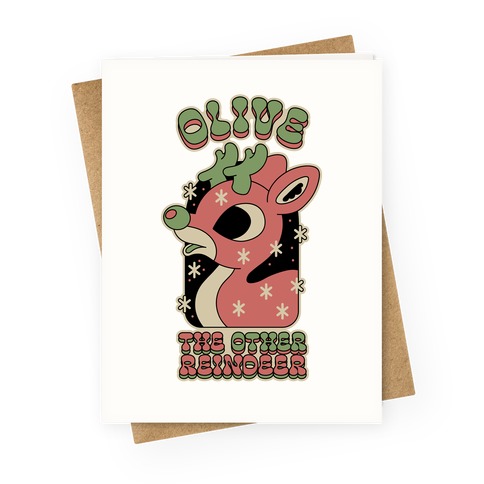 Olive the other reindeer greeting cards