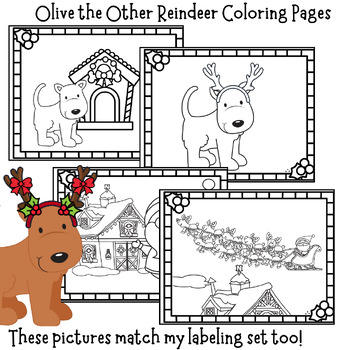 Olive the other reindeer coloring pages by moonlight crafter by bridget