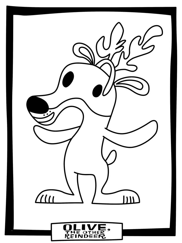 Kccoccs olive the other reindeer by averagejoeartwork on