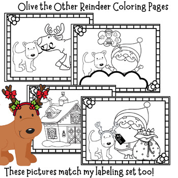 Olive the other reindeer coloring pages by moonlight crafter by bridget