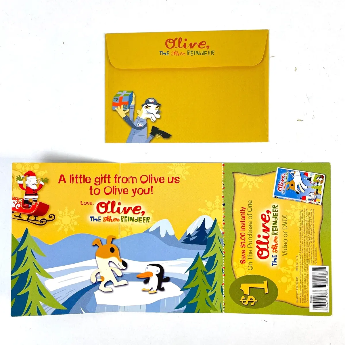 Olive the other reindeer promo christmas card j otto seibold video coupon