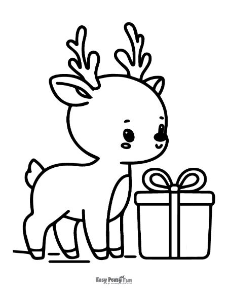 Printable reindeer coloring pages