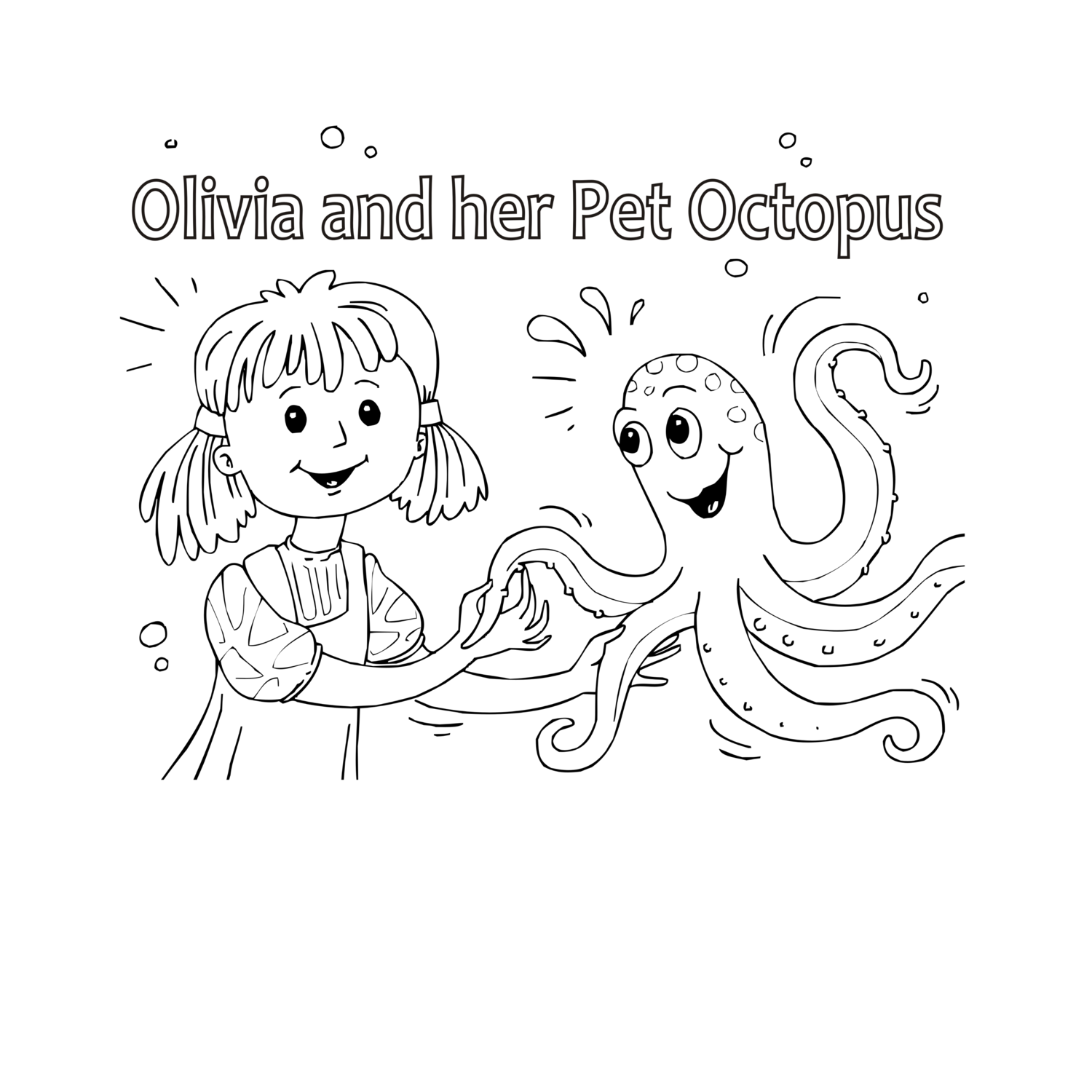 Olivia and her pet octopus