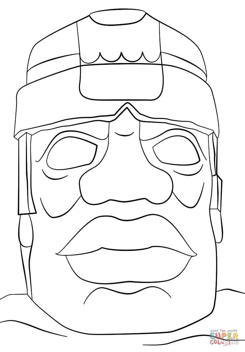 Ancient olmec head coloring page free printable coloring pages free printable coloring pages coloring pages free prints