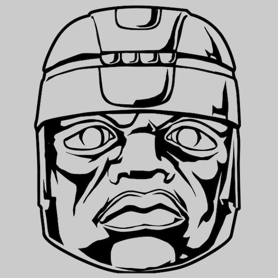 Olmec head olmeca playera bold tee mesoamerican