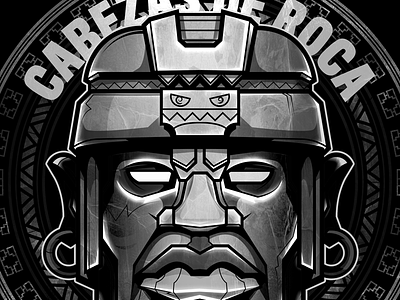 Olmec bw by pixelkaiju on