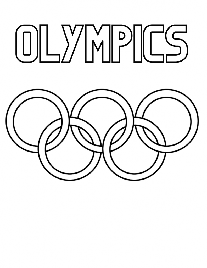 Free printable olympic rings coloring pages