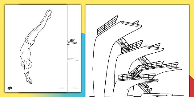 The olympics diving coloring sheets teacher