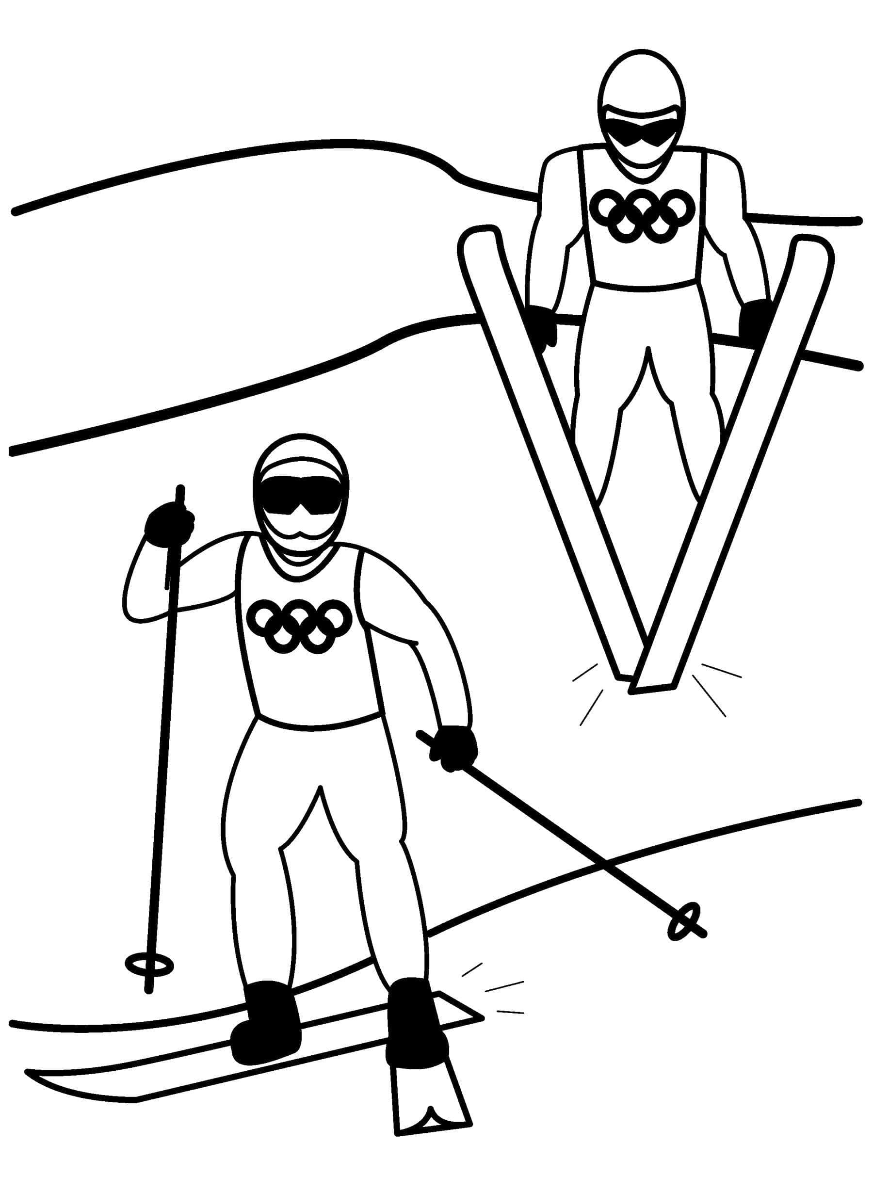 Winter olympics coloring page