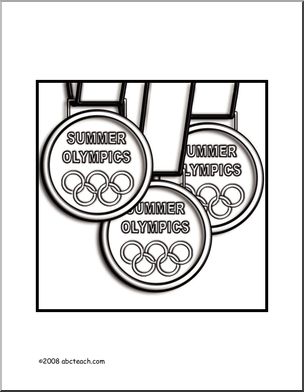 Coloring page summer olympic medals