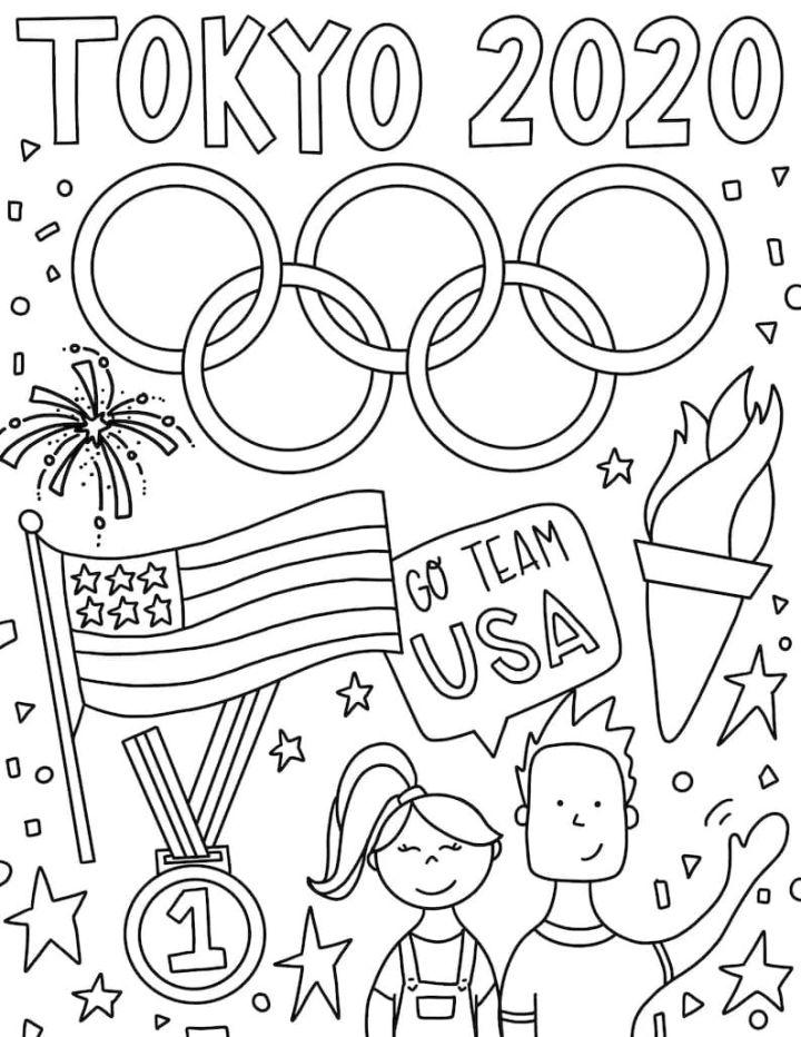 Free olympic coloring pages for kids and adults