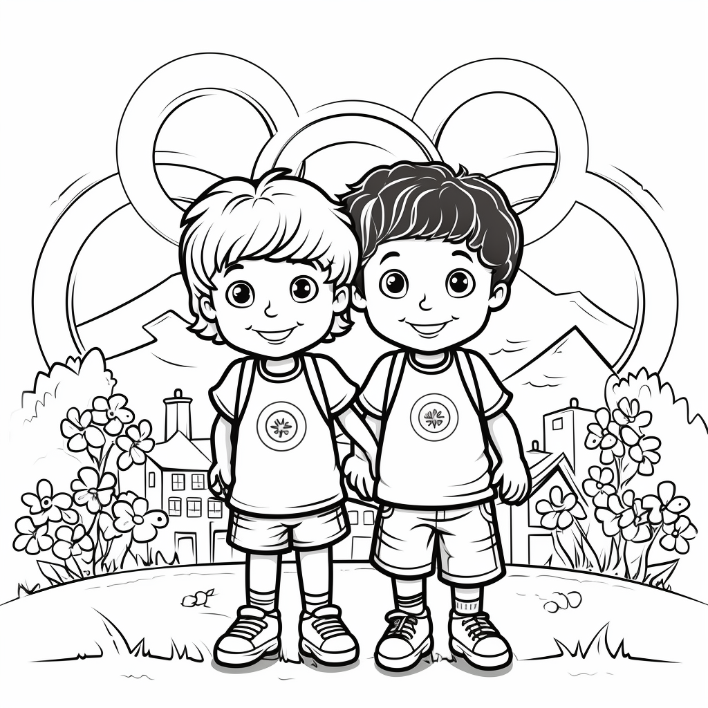 Olympic rings coloring page