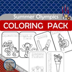 Summer olympics coloring pack