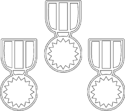 Printable prize medals olympics coloring page