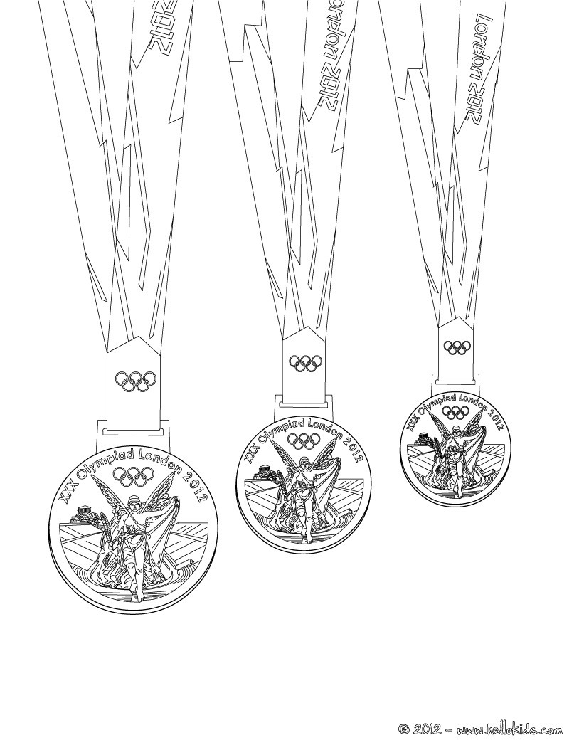 Olympic games medals coloring pages