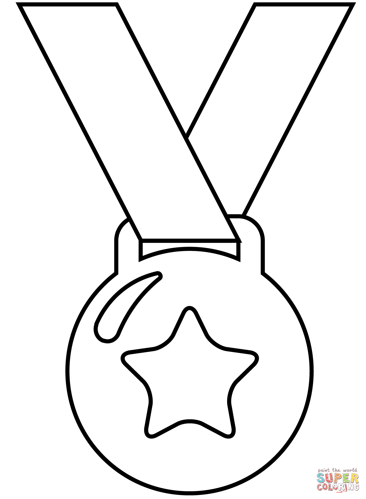 Sports medal emoji coloring page free printable coloring pages