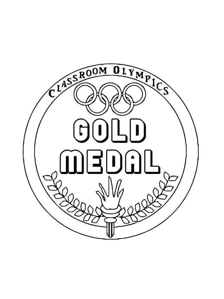 Medal coloring pages