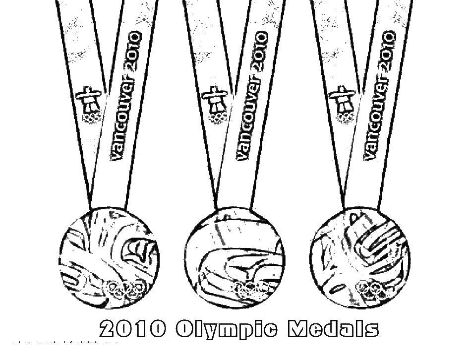 Online coloring pages medal coloring page olympic medals ring